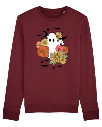 Spooky Fall Boo Burgundy