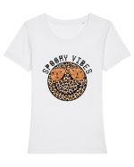Spooky Vibes Tricou mânecă scurtă guler larg fitted Damă Expresser