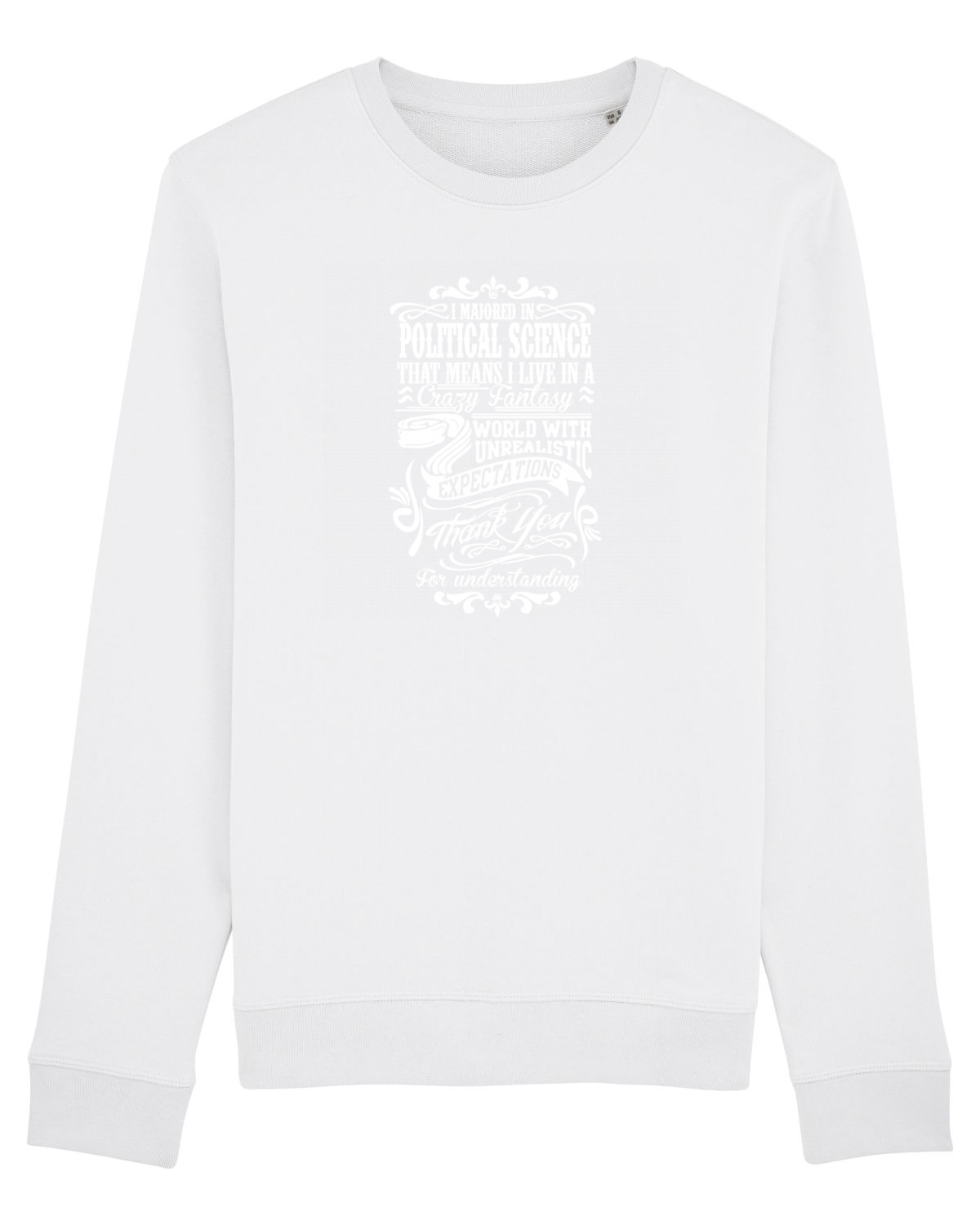 Bluză mânecă lungă Unisex Rise White