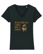 PUG Tricou mânecă scurtă guler V Damă Evoker