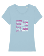 QUILTING Tricou mânecă scurtă guler larg fitted Damă Expresser