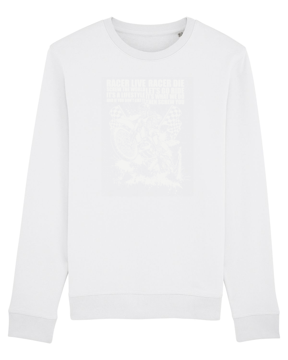 Bluză mânecă lungă Unisex Rise White