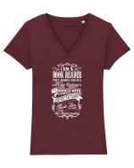 BOOK READER Tricou mânecă scurtă guler V Damă Evoker