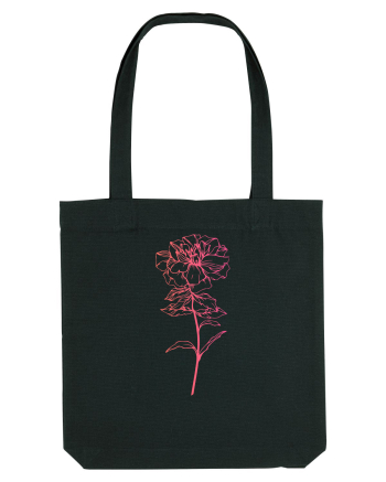 Pink Flower Black