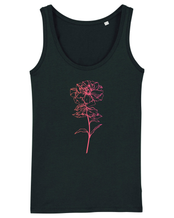 Pink Flower Black