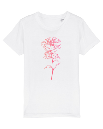 Pink Flower White