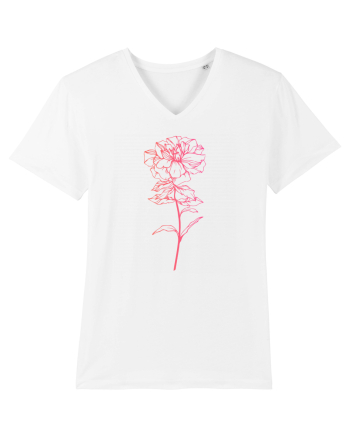 Pink Flower White