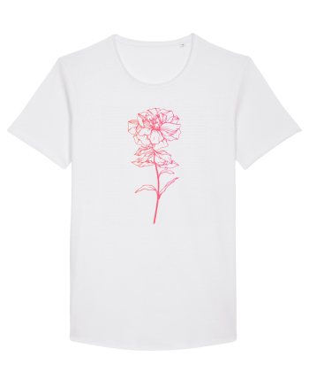 Pink Flower White