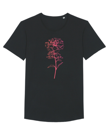 Pink Flower Black
