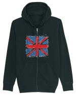 British Flag | UK Flag | England Distressed Flag Hanorac cu fermoar Unisex Connector