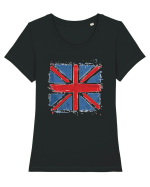 British Flag | UK Flag | England Distressed Flag Tricou mânecă scurtă guler larg fitted Damă Expresser