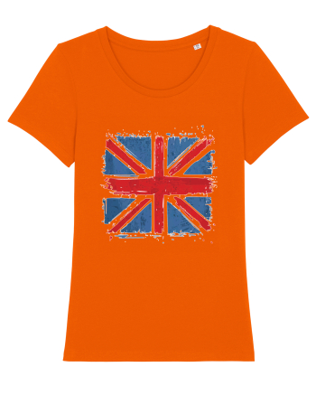 British Flag | UK Flag | England Distressed Flag Bright Orange