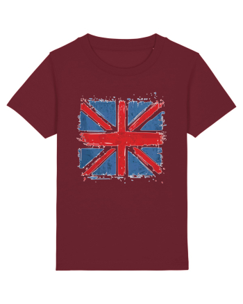 British Flag | UK Flag | England Distressed Flag Burgundy