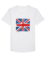 British Flag | UK Flag | England Distressed Flag Tricou mânecă scurtă guler larg Bărbat Skater