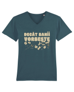 Decat Banii Vorbeste Tricou mânecă scurtă guler V Bărbat Presenter