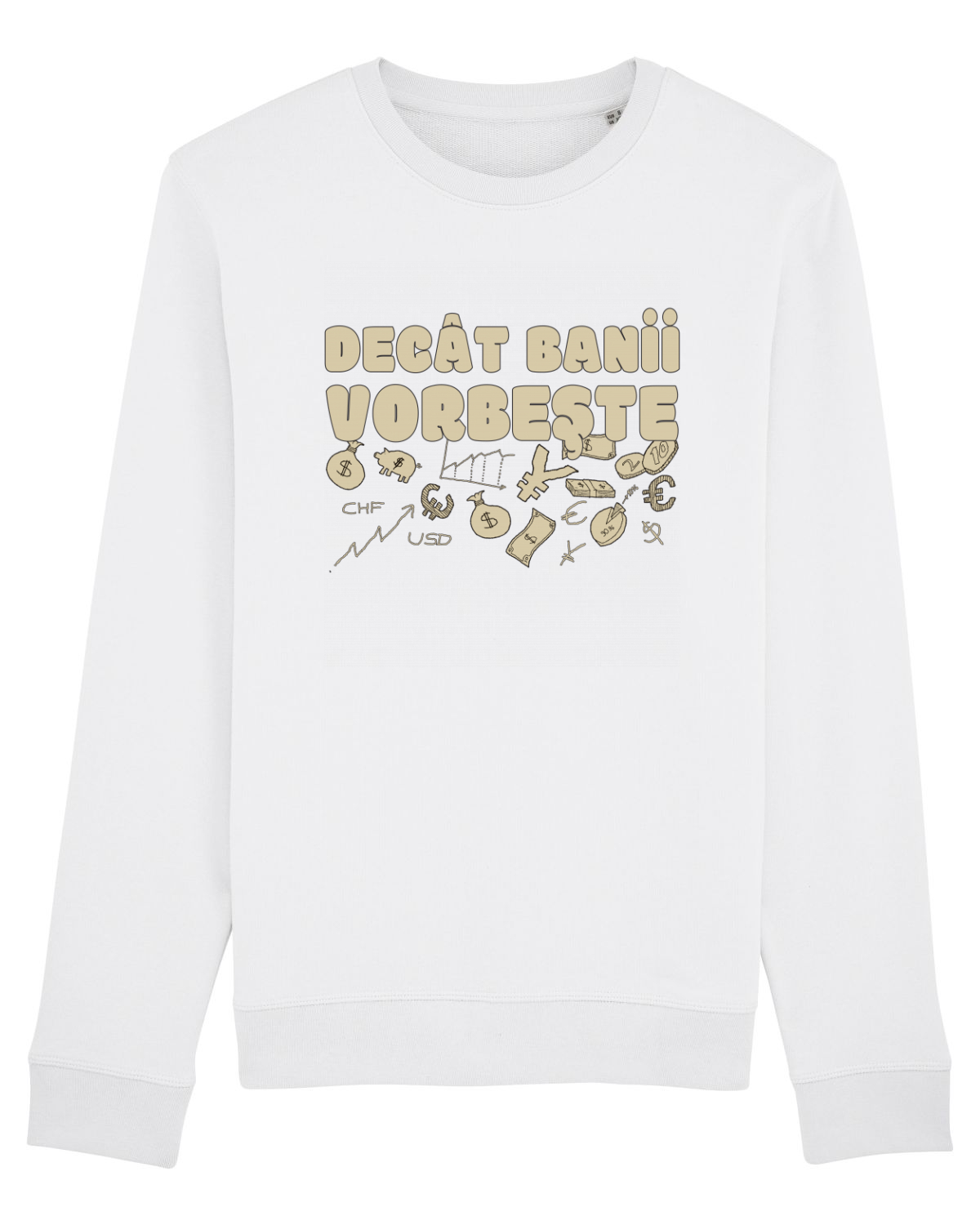 Bluză mânecă lungă Unisex Rise White
