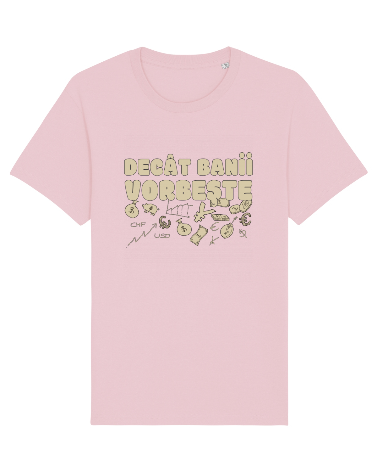 Tricou mânecă scurtă Unisex Rocker Cotton Pink