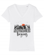 Adventure Begin Tricou mânecă scurtă guler V Damă Evoker