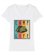 Camp Life Tricou mânecă scurtă guler V Damă Evoker