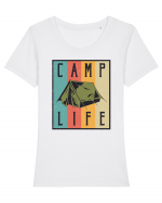 Camp Life Tricou mânecă scurtă guler larg fitted Damă Expresser