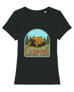 Camping Tricou mânecă scurtă guler larg fitted Damă Expresser