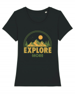 Explore More Tricou mânecă scurtă guler larg fitted Damă Expresser