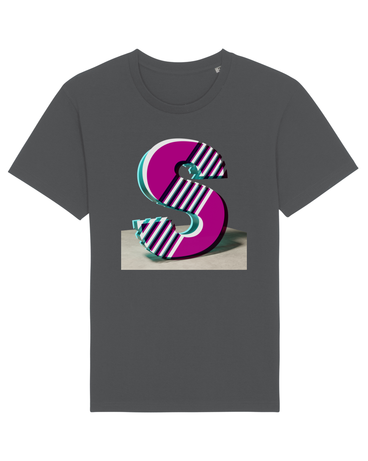 Tricou mânecă scurtă Unisex Rocker Anthracite