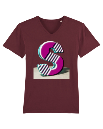 Litera S  3d - v2 (cu stralucire) Burgundy