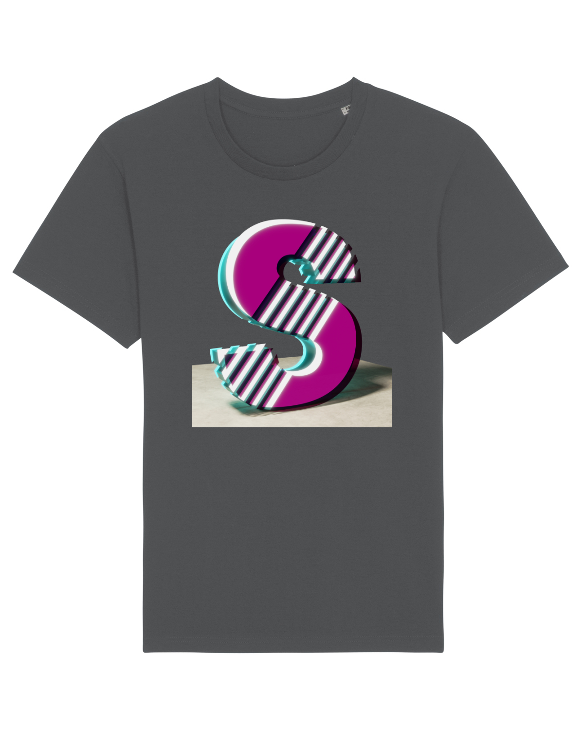 Tricou mânecă scurtă Unisex Rocker Anthracite