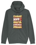 Predau, educ, inspir, luminez, iubesc Hanorac cu fermoar Unisex Connector