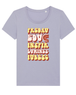 Predau, educ, inspir, luminez, iubesc Tricou mânecă scurtă guler larg fitted Damă Expresser