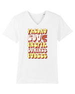 Predau, educ, inspir, luminez, iubesc Tricou mânecă scurtă guler V Bărbat Presenter
