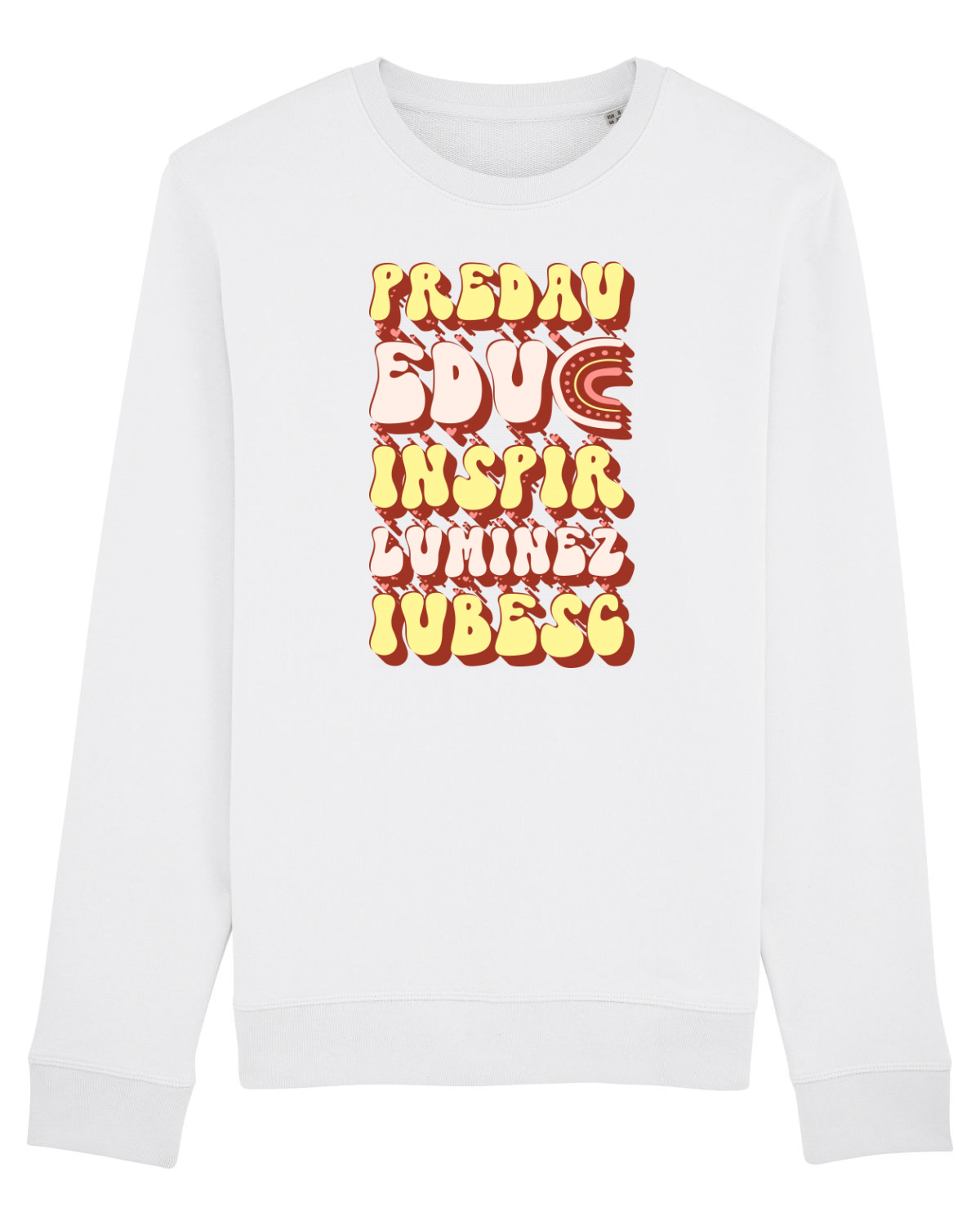 Bluză mânecă lungă Unisex Rise White