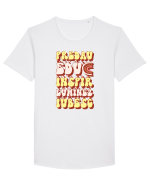 Predau, educ, inspir, luminez, iubesc Tricou mânecă scurtă guler larg Bărbat Skater