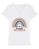 Frumusețe naturală Tricou mânecă scurtă guler V Damă Evoker