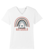 Frumusețe naturală Tricou mânecă scurtă guler V Bărbat Presenter