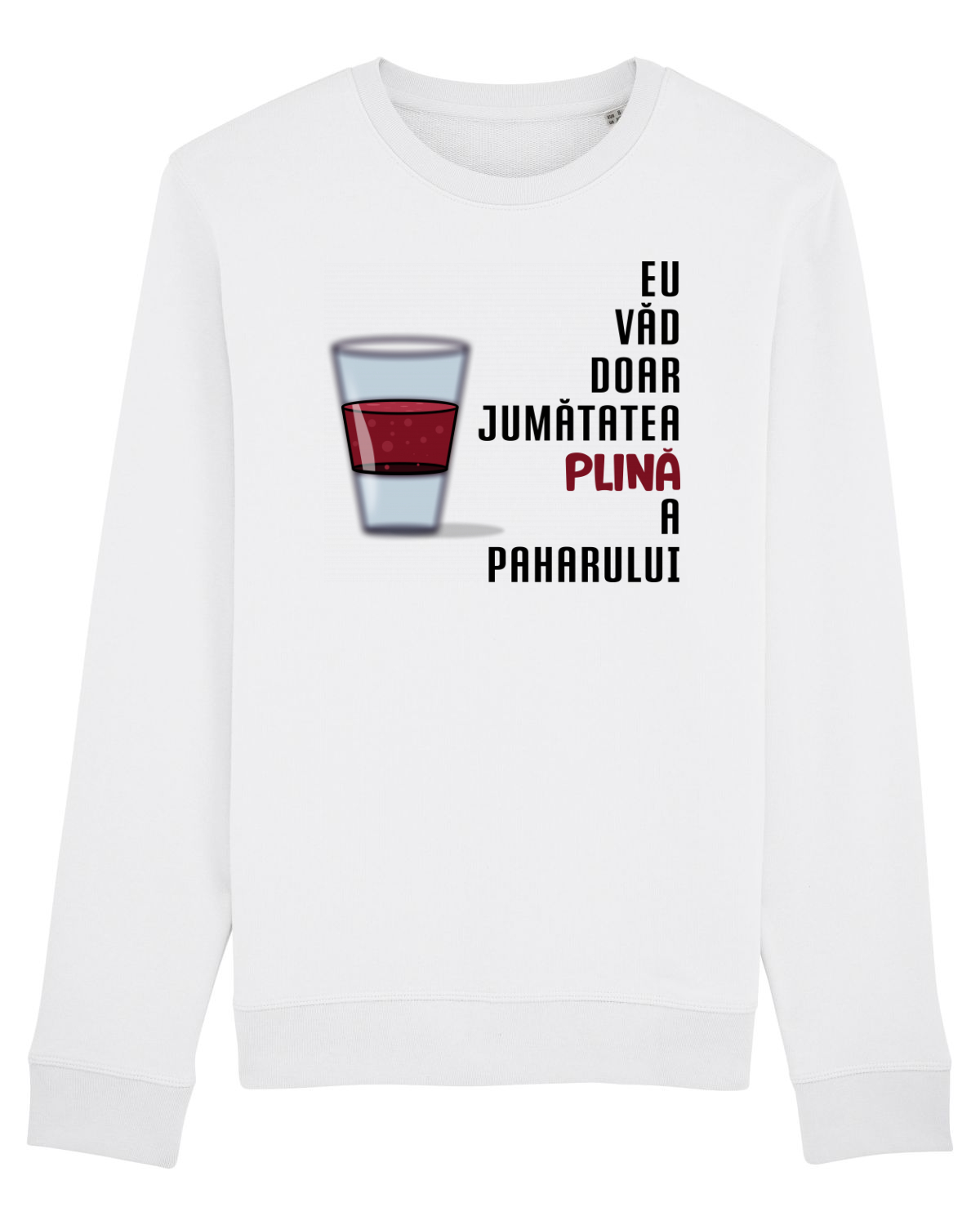 Bluză mânecă lungă Unisex Rise White