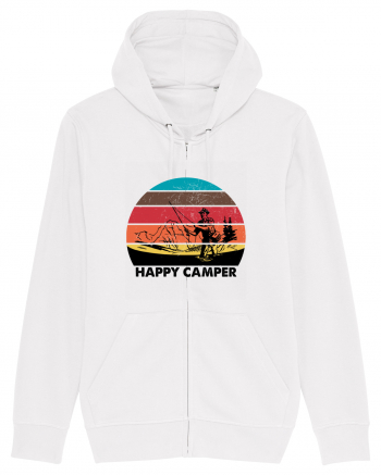 Happy Camper Retro Fishing White