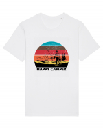 Happy Camper Retro Fishing Tricou mânecă scurtă Unisex Rocker