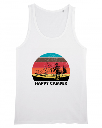 Happy Camper Retro Fishing White