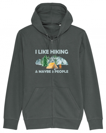 I Like Hiking & Maybe 3 People Anthracite