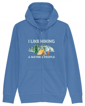 I Like Hiking & Maybe 3 People Bright Blue