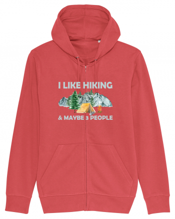 I Like Hiking & Maybe 3 People Carmine Red