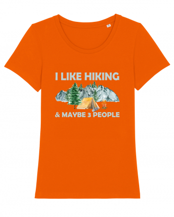 I Like Hiking & Maybe 3 People Bright Orange