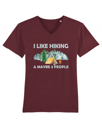 I Like Hiking & Maybe 3 People Burgundy
