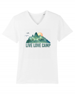 Live Love Camp Tricou mânecă scurtă guler V Bărbat Presenter