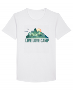 Live Love Camp Tricou mânecă scurtă guler larg Bărbat Skater