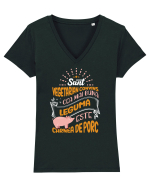 Vegetarian convins Tricou mânecă scurtă guler V Damă Evoker