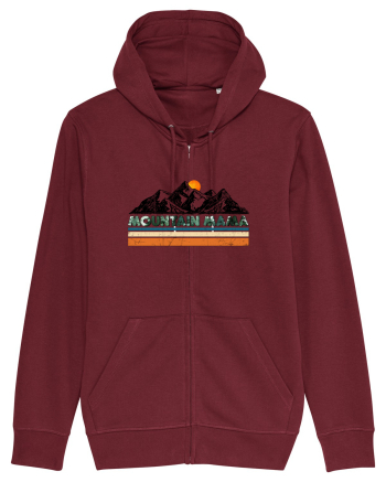Mountain Mama Retro Sunset Burgundy