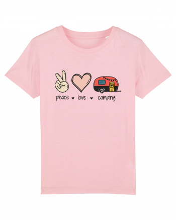 Peace Love Camping Cotton Pink